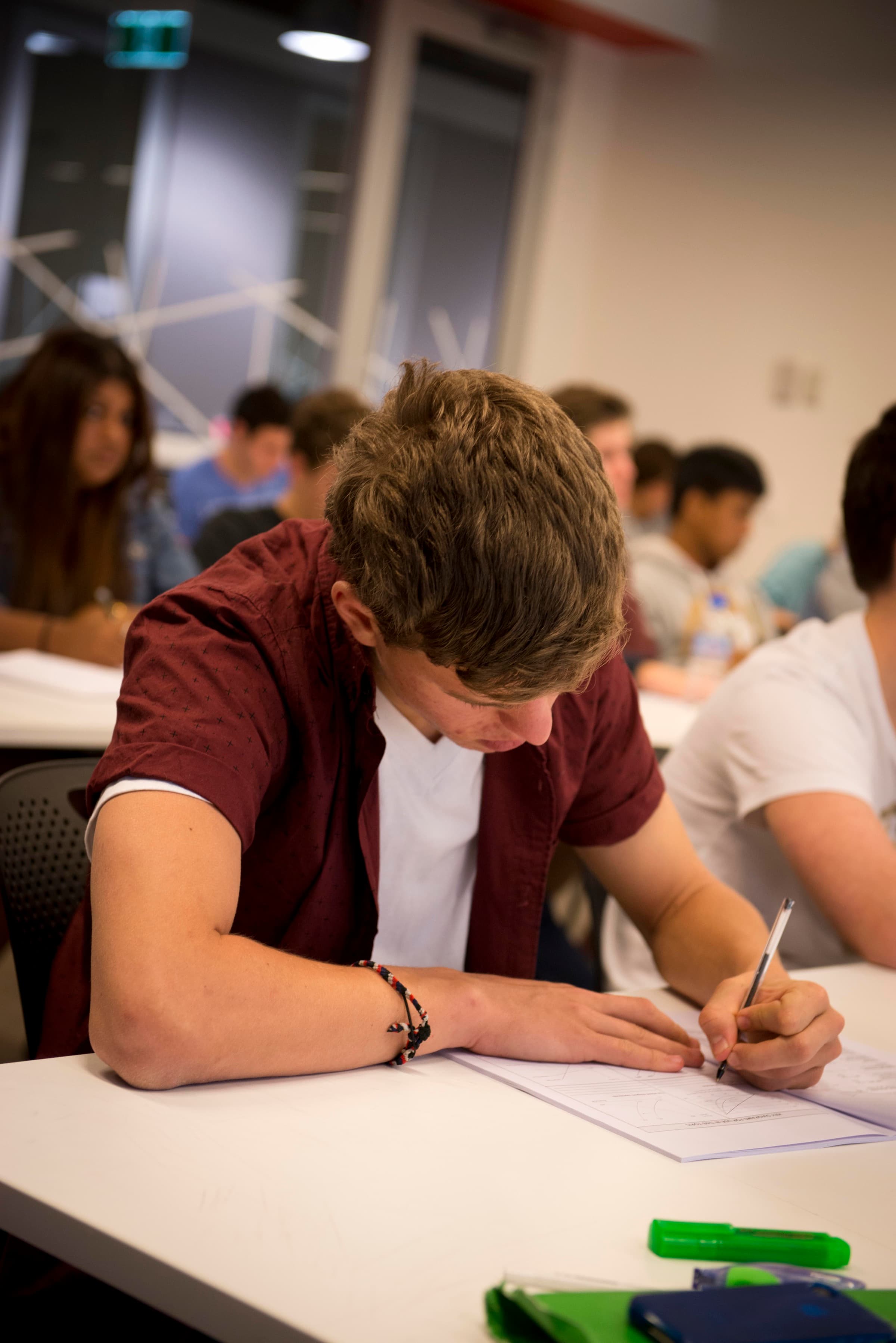 HSC student working through guided workshop material