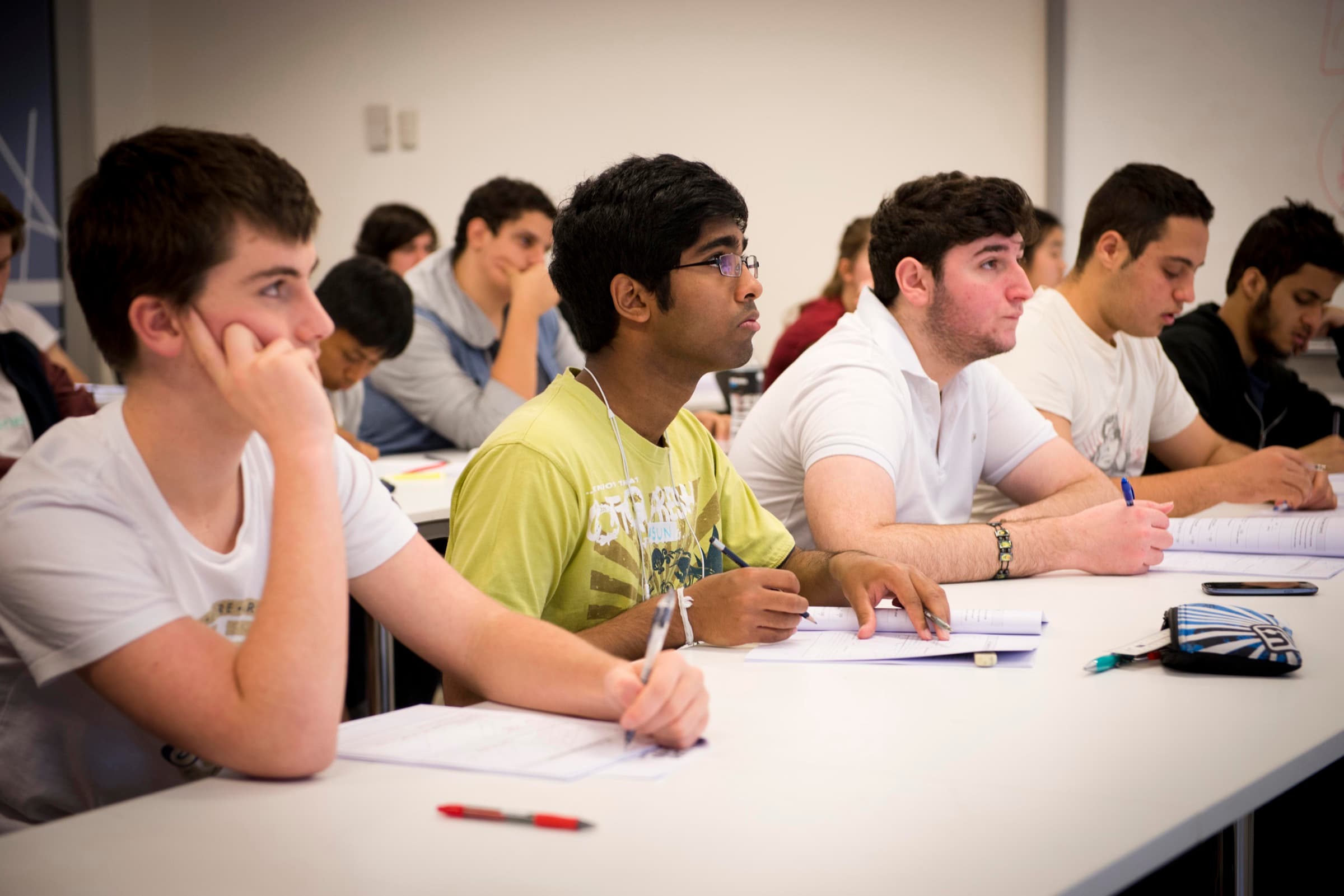 Students concentrating in a live HSC masterclass