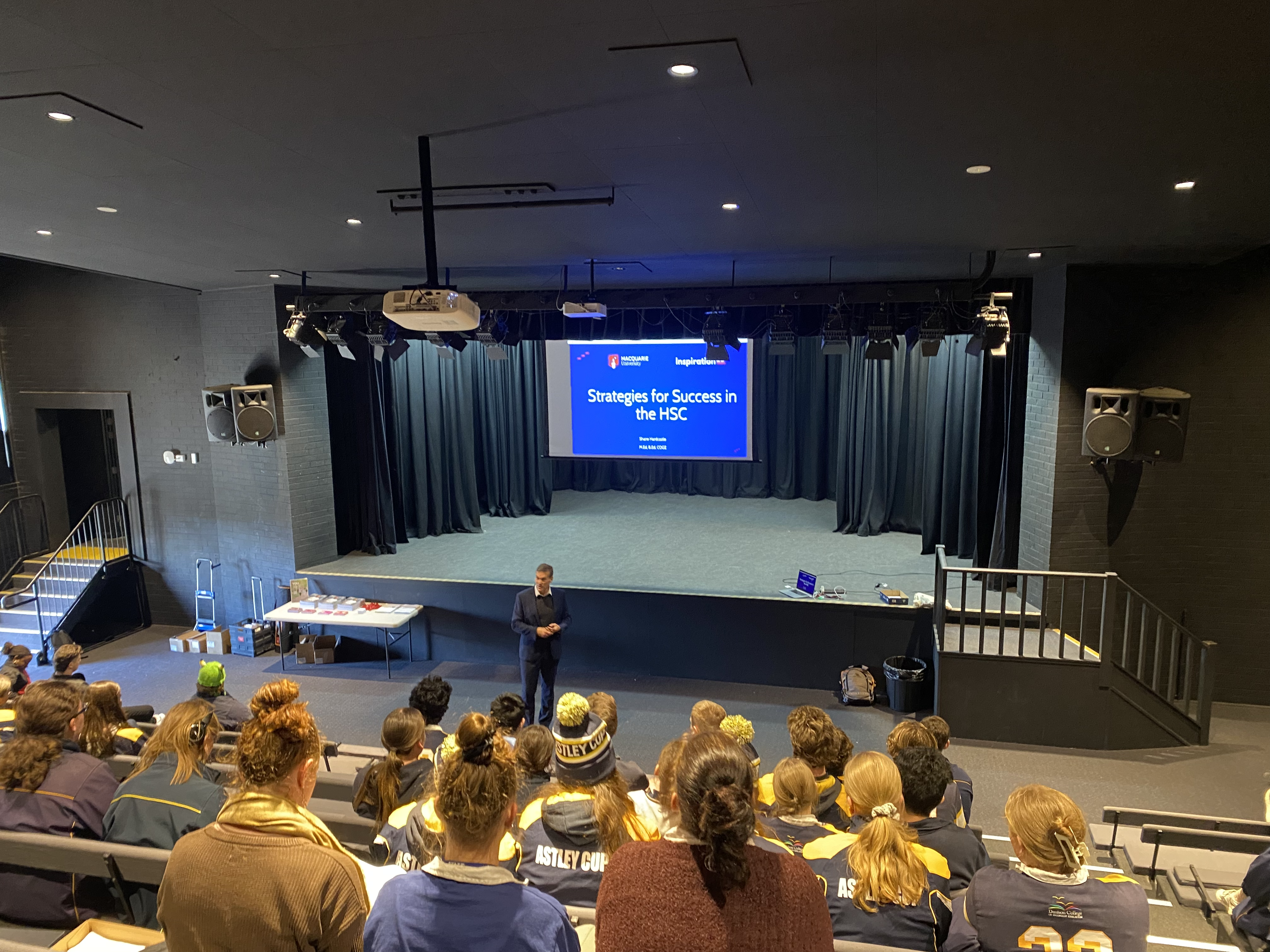 Students participating in an academic support roadshow session